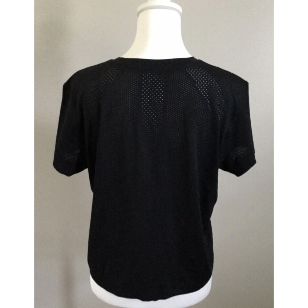 Women's Old Navy Black M Fluid Seamless Fitted T Shirt Sz Medium Breathable - Picture 4 of 12